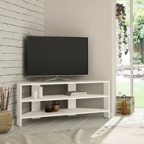 BOXED THALES CORNER MODERN TV STAND MULTIMEDIA CENTRE CORNER 110CM - LAGINA (1 BOX)