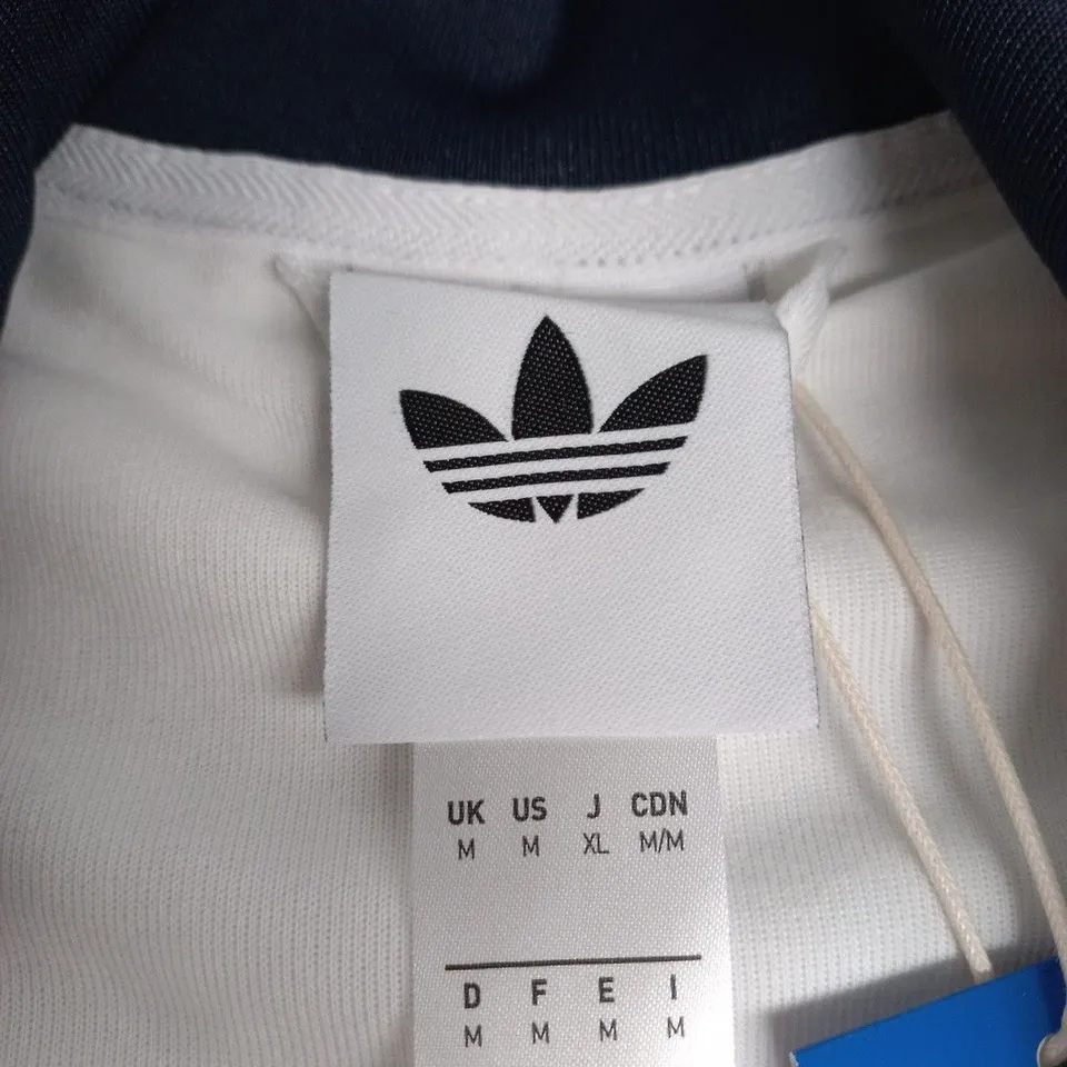 ADIDAS LEEDS UNITED AFC TRACK JACKET – WHITE/ NAVY, UK M (US M) WITH TAGS