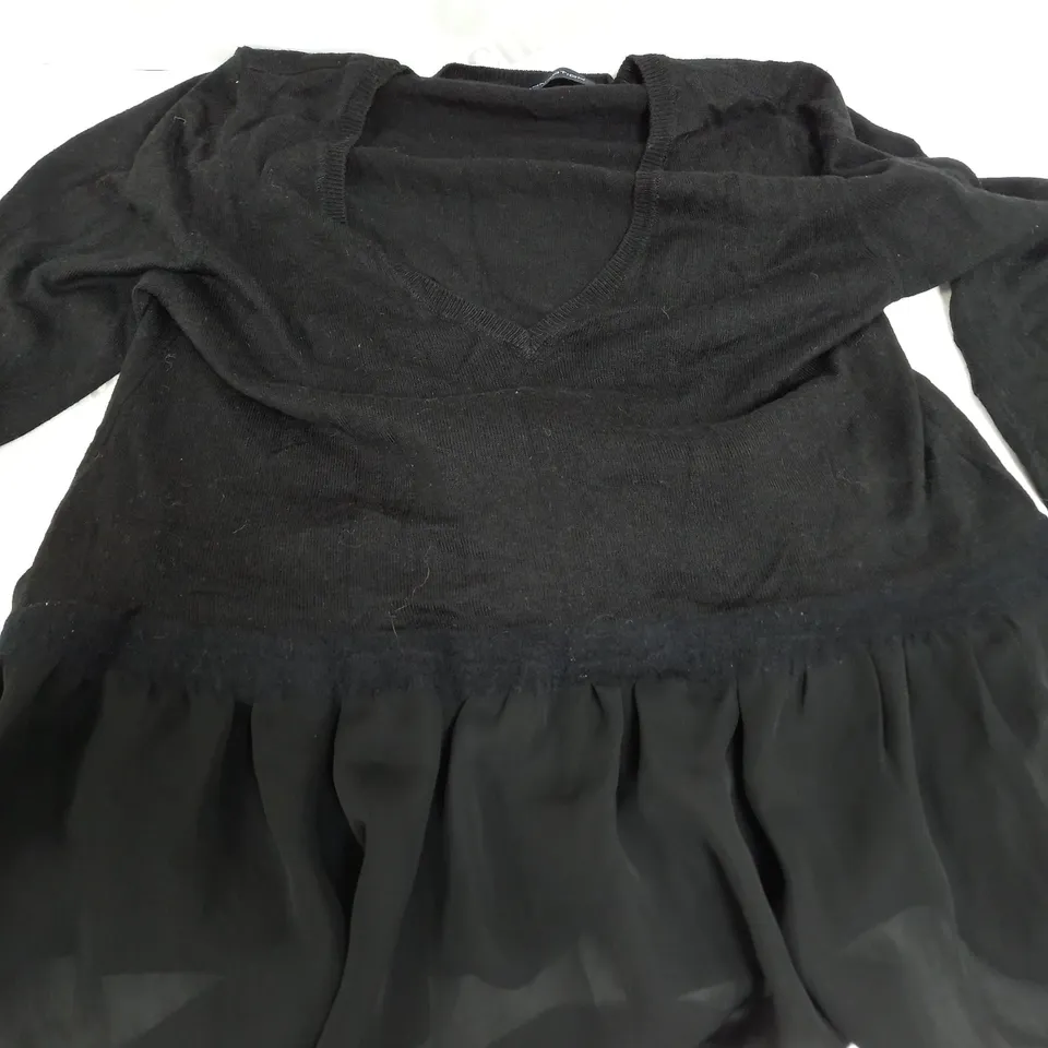 FRENCH CONNECTION MIDI DRESS IN BLACK - XS