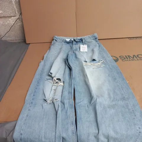 ZARA WOMEN'S DENIM JEANS β UK 10 (EU 38, US 6) DISTRESSED