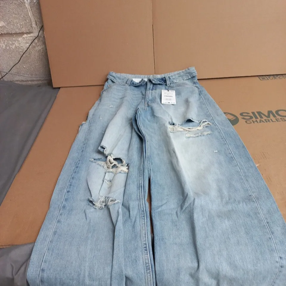 ZARA WOMEN'S DENIM JEANS – UK 10 (EU 38, US 6) DISTRESSED