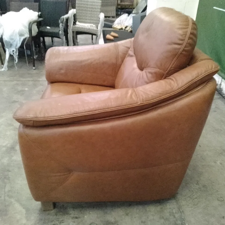 QUALITY DESIGNER G-PLAN JACKSON ELECTRIC RECLINER CHAIR - DALLAS TAN LEATHER
