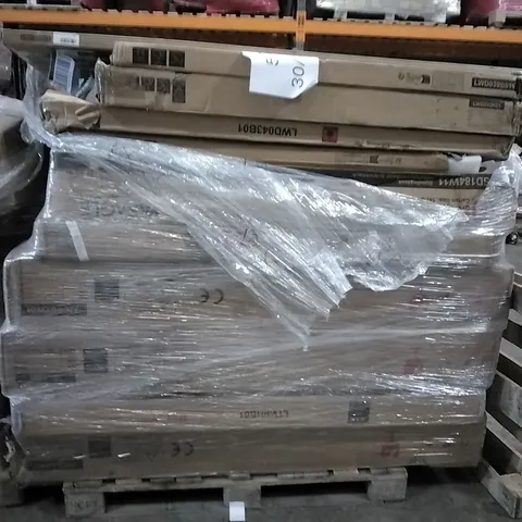 PALLET OF ASSORTED PRODUCTS AND HOUSEHOLD GOODS TO INCLUDE;MIRROR,COMPUTER DESK,STANDING DESK