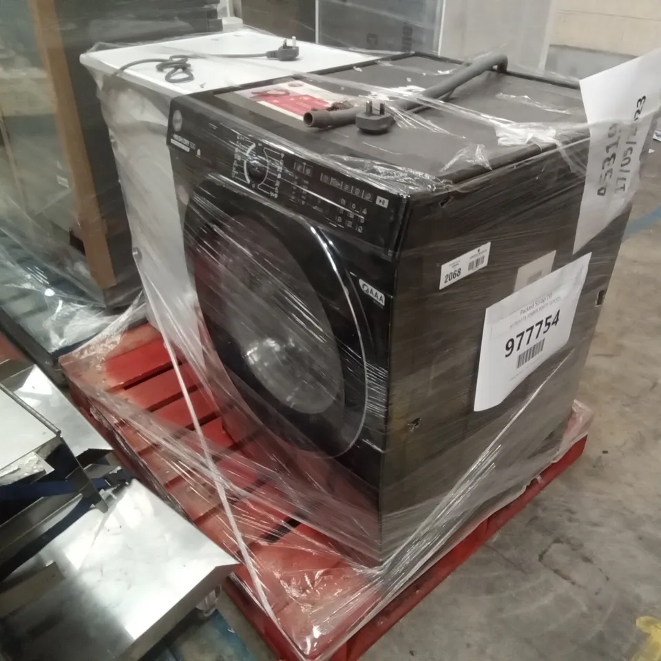 HOOVER H-WASH FREE STANDING WASHER DRYER BLACK AND CANDY SMART PRO FREESTANDING WASHER DRYER WHITE