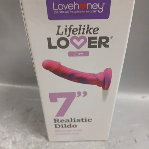 BOXED LOVE HONEY LIFELIKE LOVER LUXE 7" REALISTIC DILDO SILICONE WITH SUCTION CUP