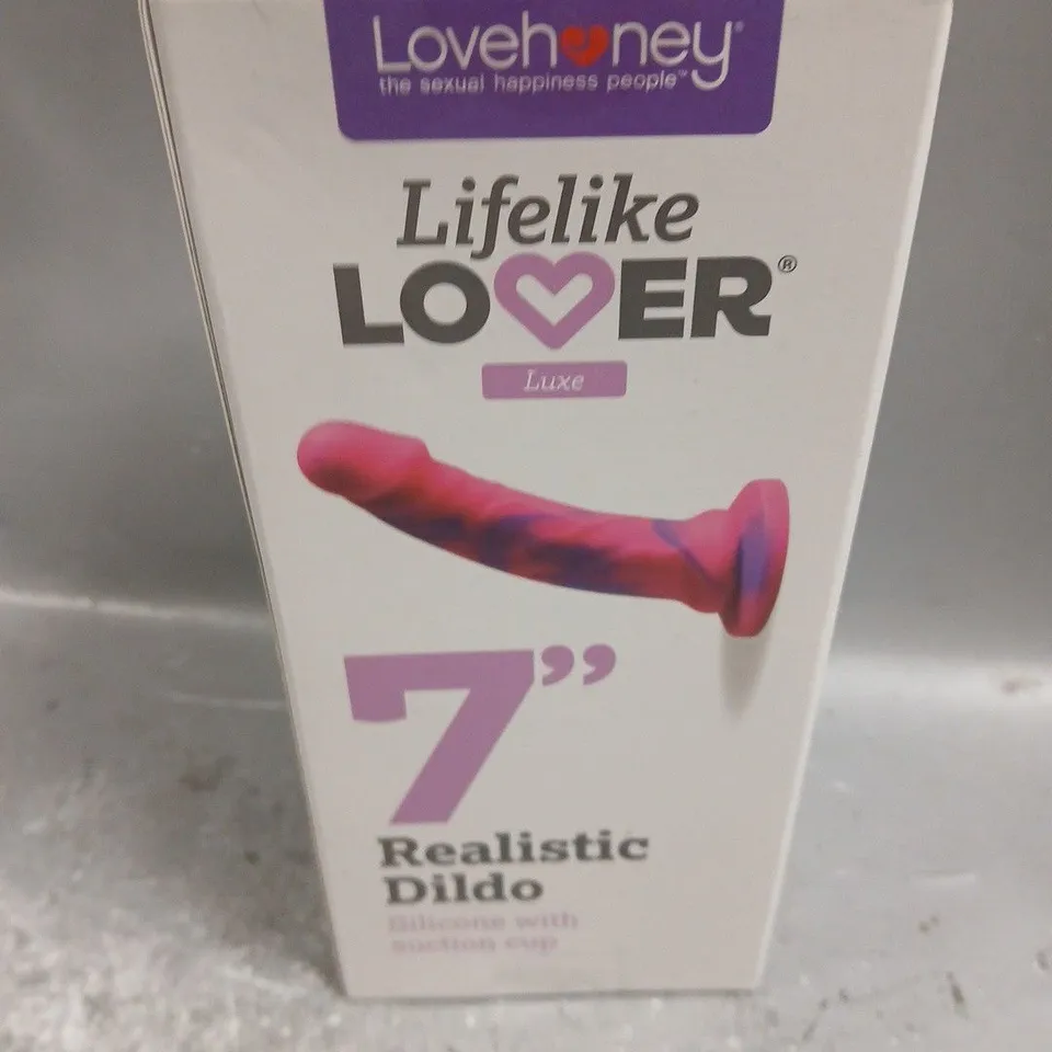 BOXED LOVE HONEY LIFELIKE LOVER LUXE 7" REALISTIC DILDO SILICONE WITH SUCTION CUP