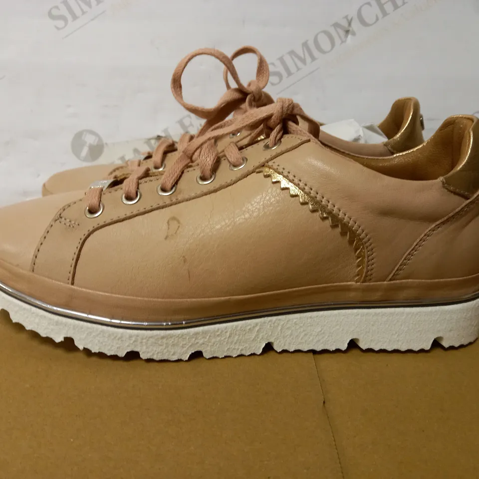 PAIR OF ARDINA TRAINERS (NUDE/PINK LEATHER), SIZE 5 UK