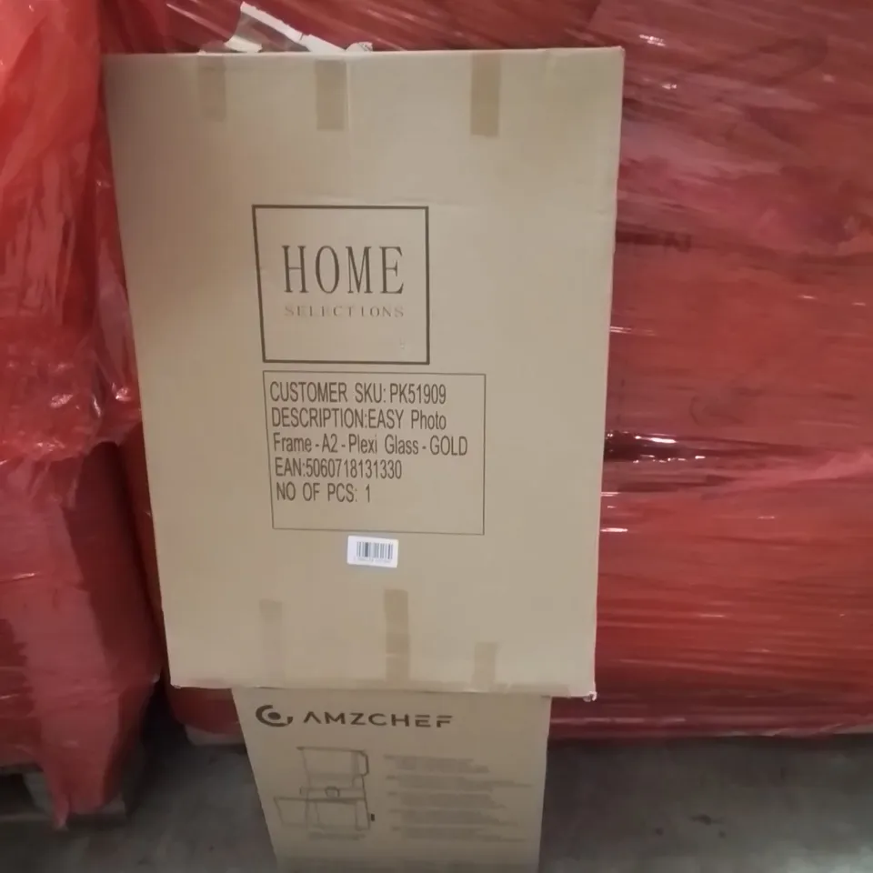 PALLET OF ASSORTED HOUSEHOLD GOODS AND PRODUCTS TO INCLUDE;SLOW JUICER,PHOTO FRAME 