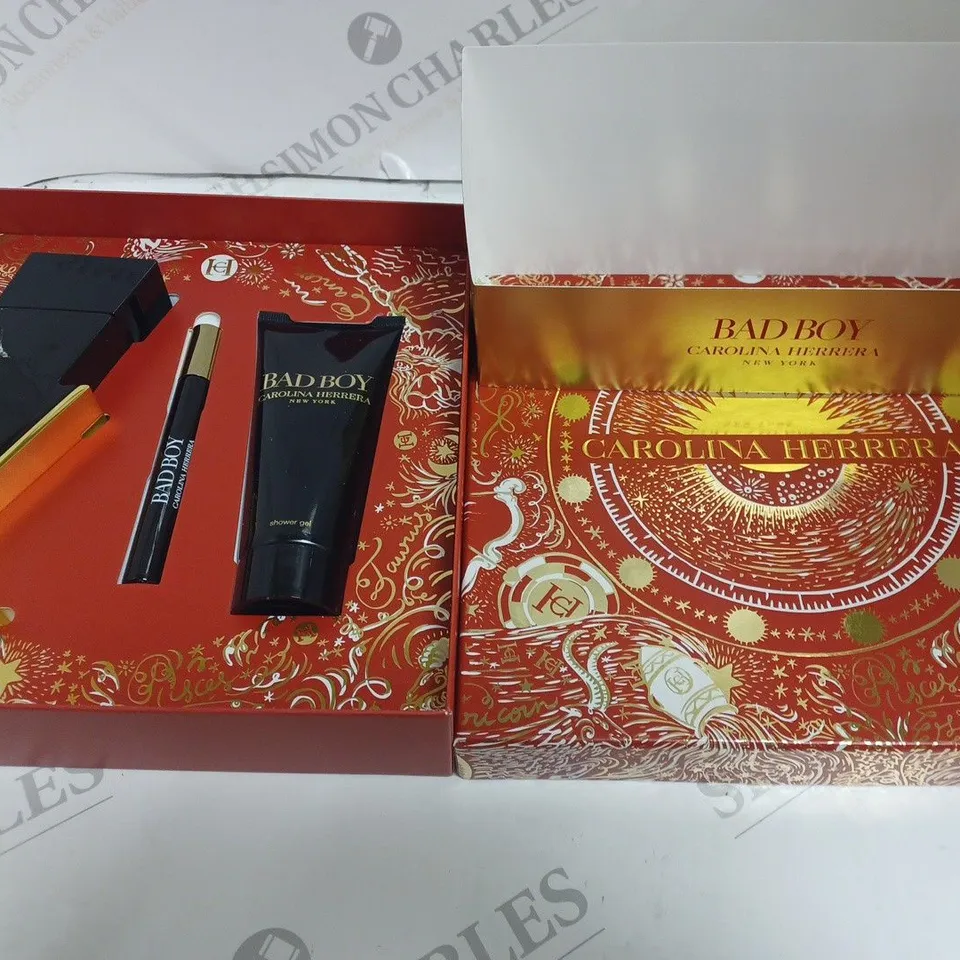BOXED CAROLINA HERRERA BAD BOY 3-PIECE GIFT SET