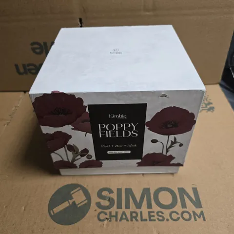 KIMBIE HOME POPPY FIELDS VIOLET/ROSE/MUSK 1.4KG CANDLE BOXED