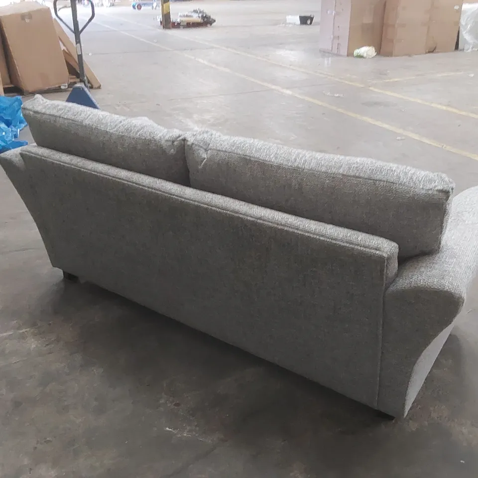 DURY CHUNKY WEAVE 3 SEATER STANDARD BACK SOFA - GREY RRP £649