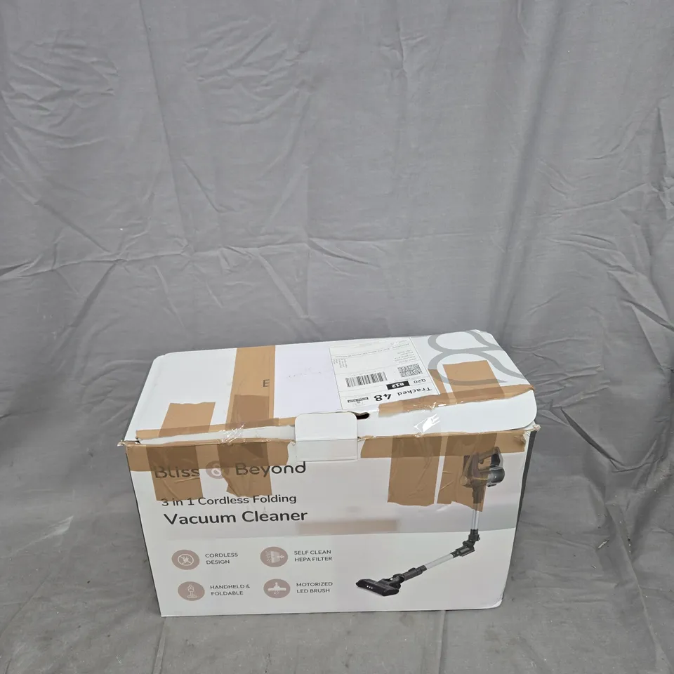 BLISS & BEYOND 3-IN-1 CORDLESS FOLDING VACUUM CLEANER (BOXED)