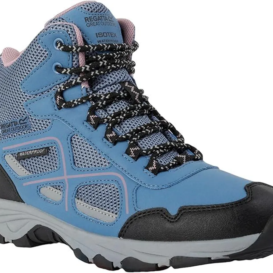 BRAND NEW REGATTA LADY VENDEAVOUR BOOTS IN CORONET BLUE/TOADSTOOL SIZE UK 3