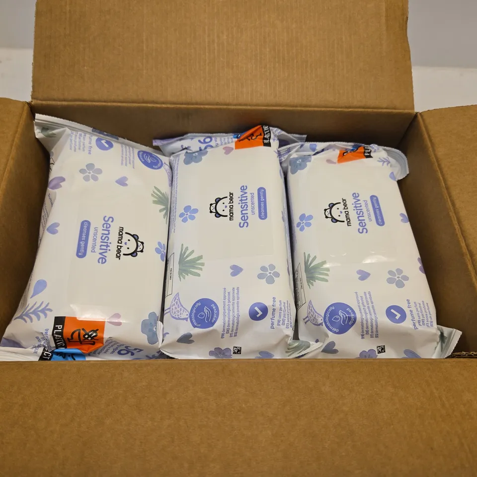 BOXED MAMA BEAR SENSITIVE BABY WIPES – BOX OF 18