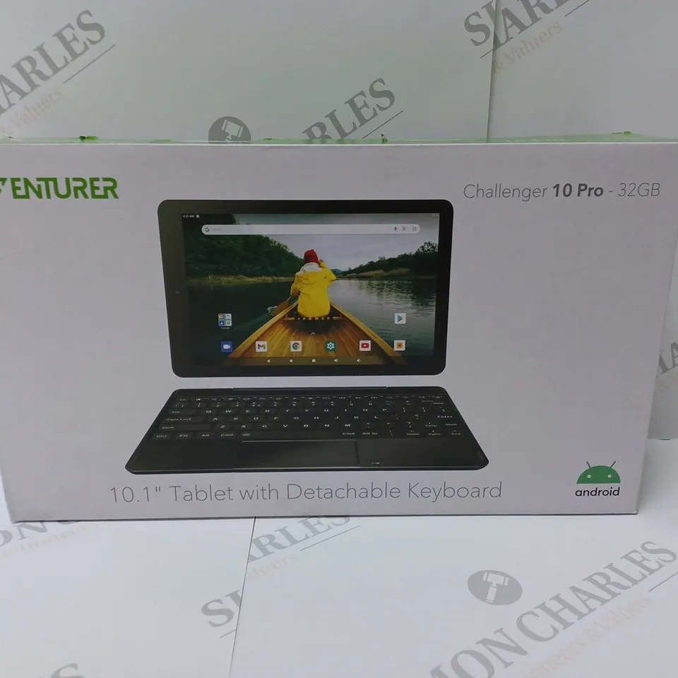 BRAND NEW BOXED VENTURER CHALLENGER 10 PRO 10.1" ANDROID TABLET WITH DETACHABLE KEYBOARD - BLACK 32GB	