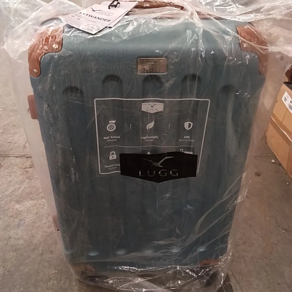 LUGG 24-INCH SKYWANDER TRAVEL SUITCASE - BLUE/BROWN 