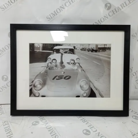 BOXED EAST URBAN HOME 'JAMES DEAN IN THE CAR THAT HE DIED 5 HOUR LATER' FRAMED PHOTOGRAPHIC PRINT