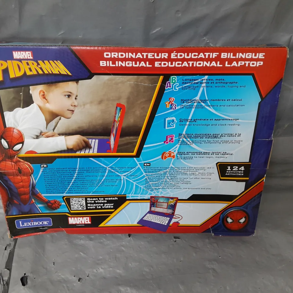 BOXED SPIDERMAN EDUCATIONAL LAPTOP  RRP £35