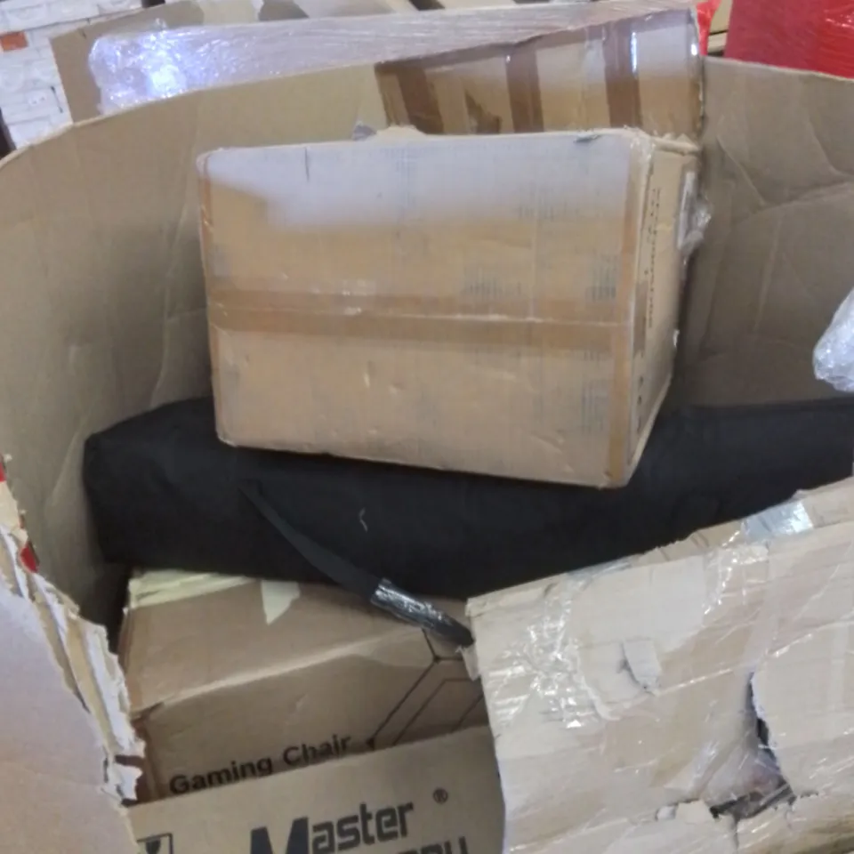 PALLET CONTAINING ASSORTED HOUSEHOLD & HOME IMPROVEMENT PRODUCTS. INCLUDES PRESSURE WASHER, GAMING CHAIR, COMPACT CANOPY ETC 