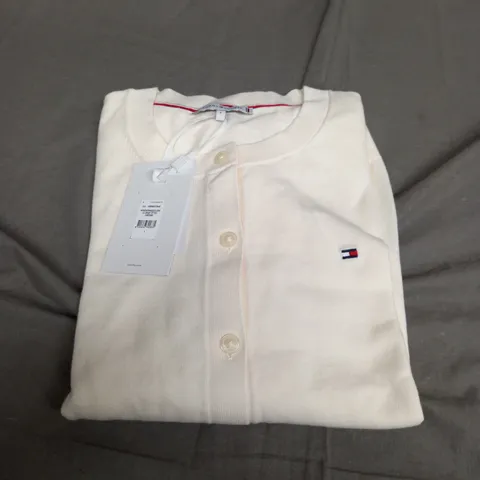 TOMMY HILFIGER CO JERSEY STITCH CARDIGAN - LARGE