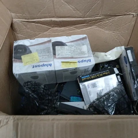 BOX OF APPROX 10 ASSORTED ITEMS TO INCLUDE USB CARDS, CCTV CAMERAS