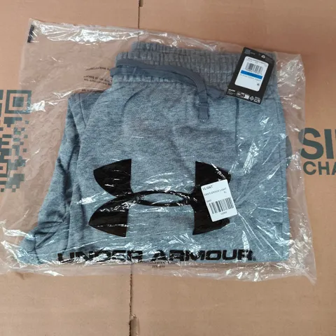 BAGGED UNDER ARMOUR RIVAL FLEECE JOGGERS IN GREY SIZE XL