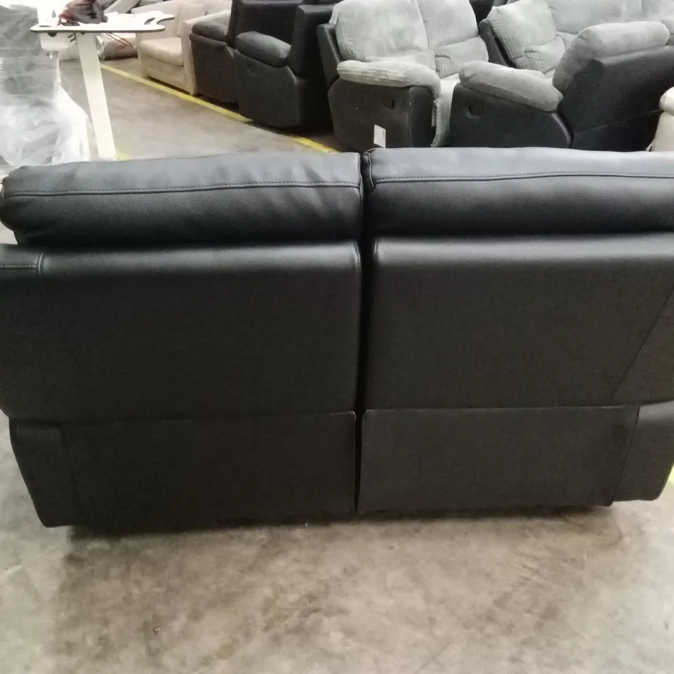 EDISON 2 SEATER LUXURY FAUX LEATHER MANUAL RECLINER SOFA RRP £649