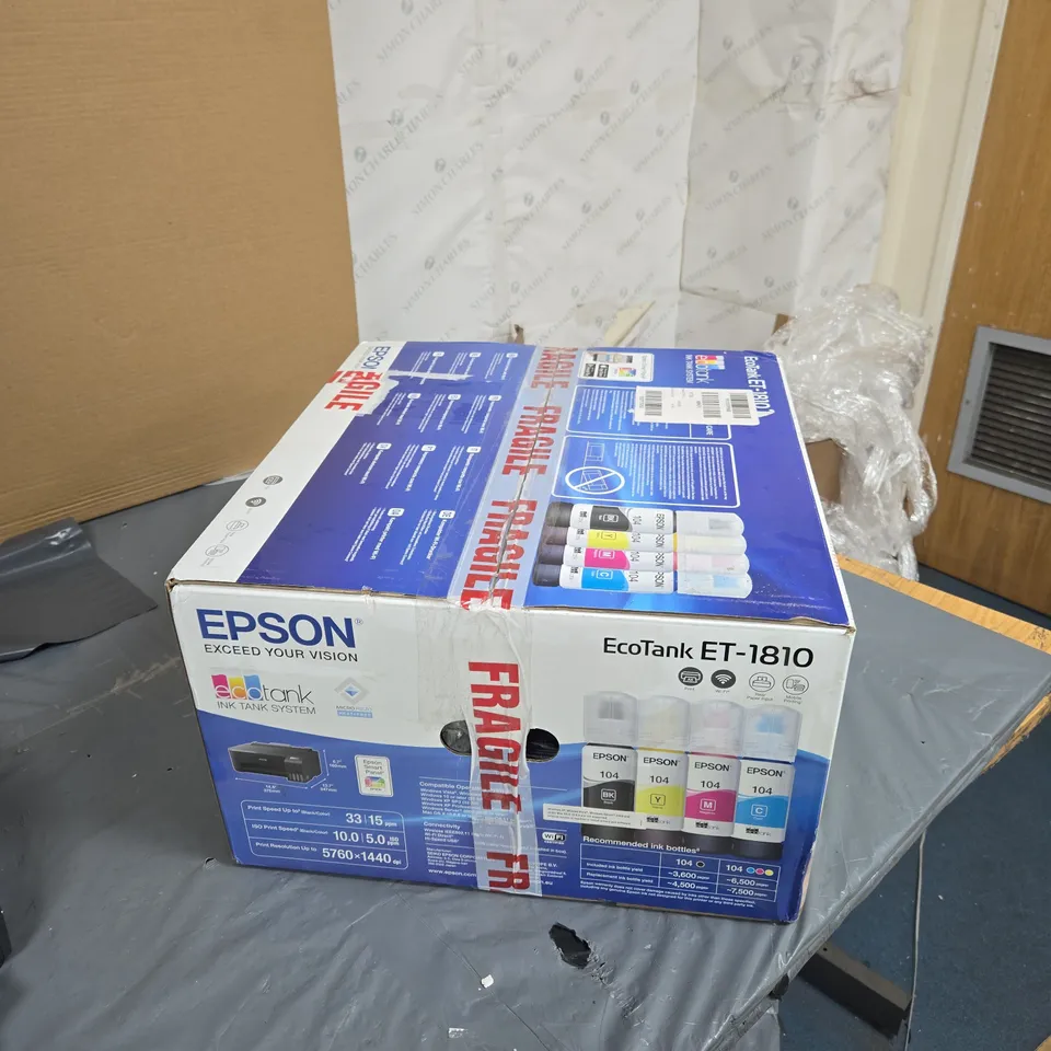 EPSON ECOTANK ET-1810 PRINTER – BOXED, WI-FI