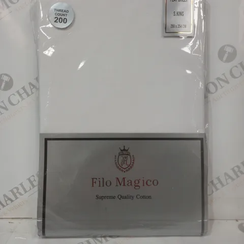 FILO MAGICO SUPREME QUALITY COTTON FLAT SHEET - SUPER KING