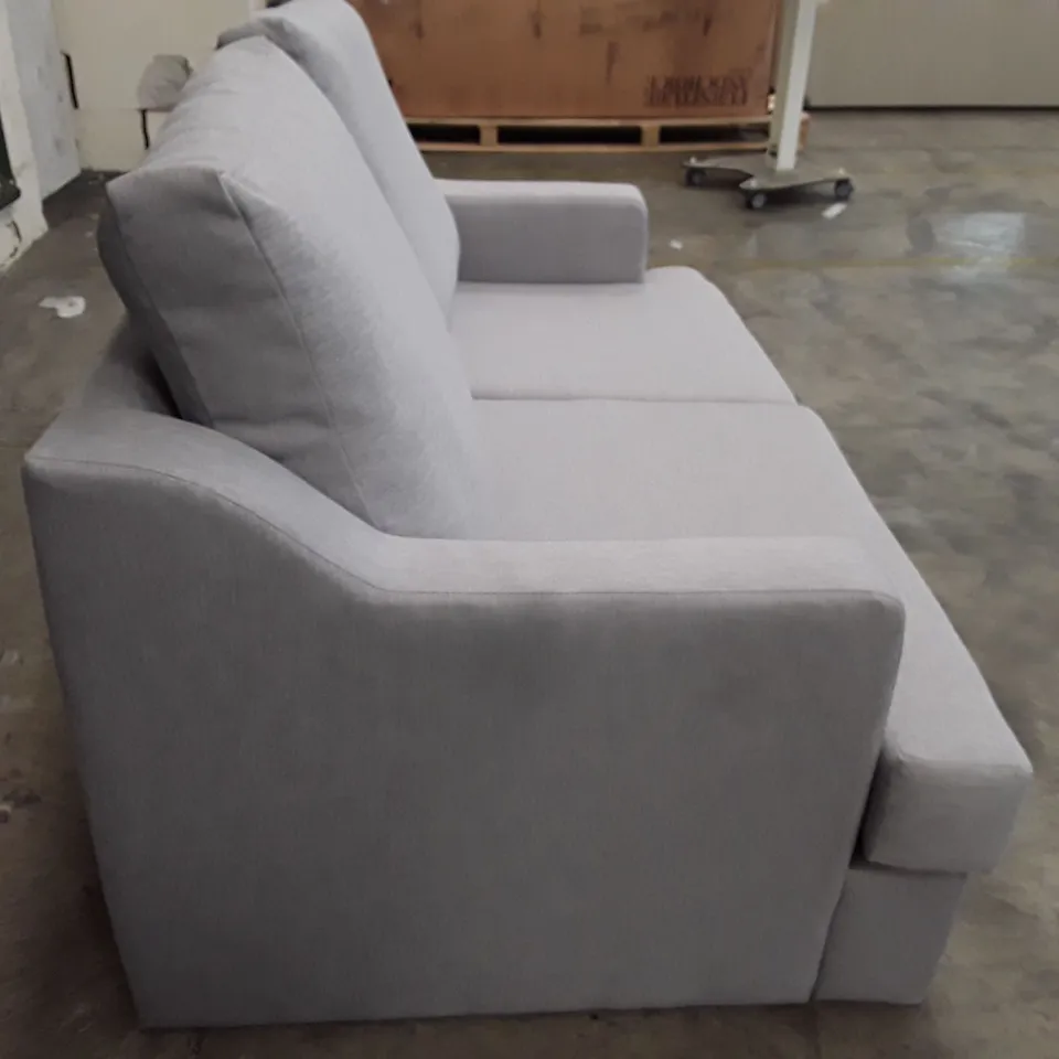 QUALITY DESIGNER ATWORTH 2 SEATER SOFA - LIGHT GREY FABRIC