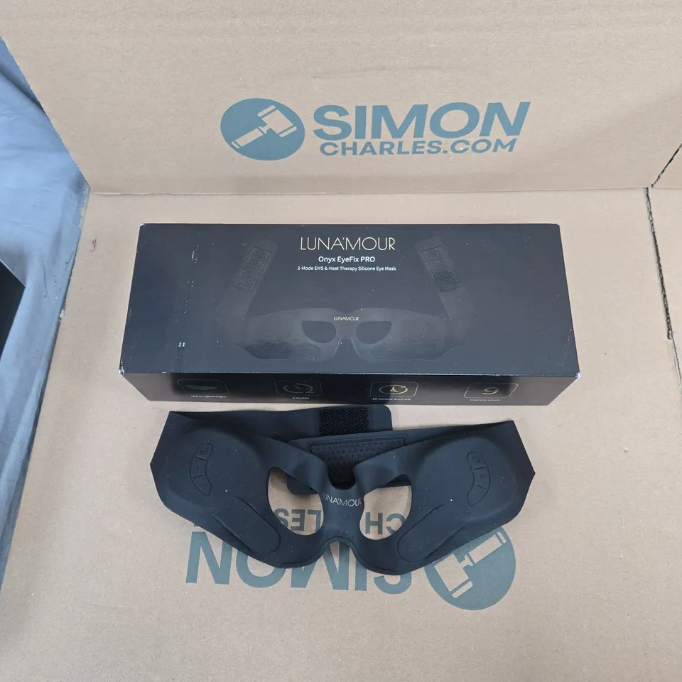 LUNAMOUR ONYX EYEFIX PRO – SILICONE EYE MASK, 2-MODE EMS & HEAT THERAPY (BOXED)