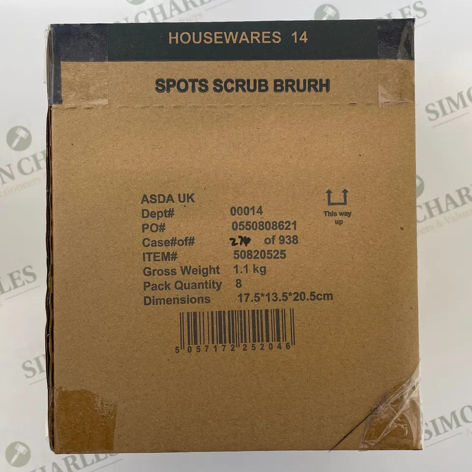 8 BRAND NEW SPOTS SCRUB BRUSHES (1 BOX)