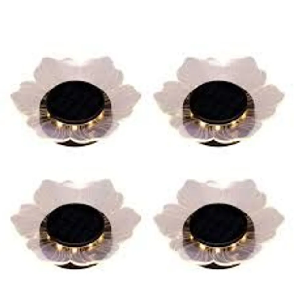 GARDEN REFLECTIONS SET OF 4 SOLAR ACRYLIC FLOWER LIGHTS