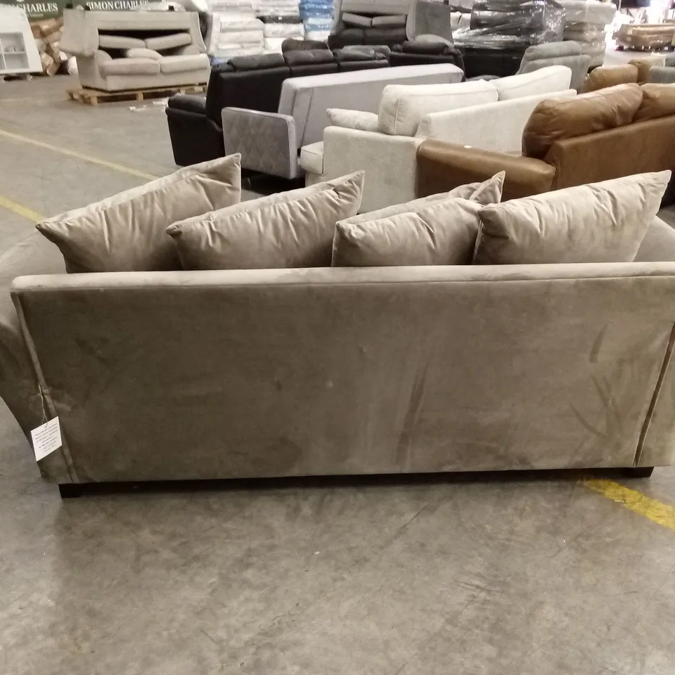 LEILA FABRIC 3 SEATER SOFA - MINK RRP £549