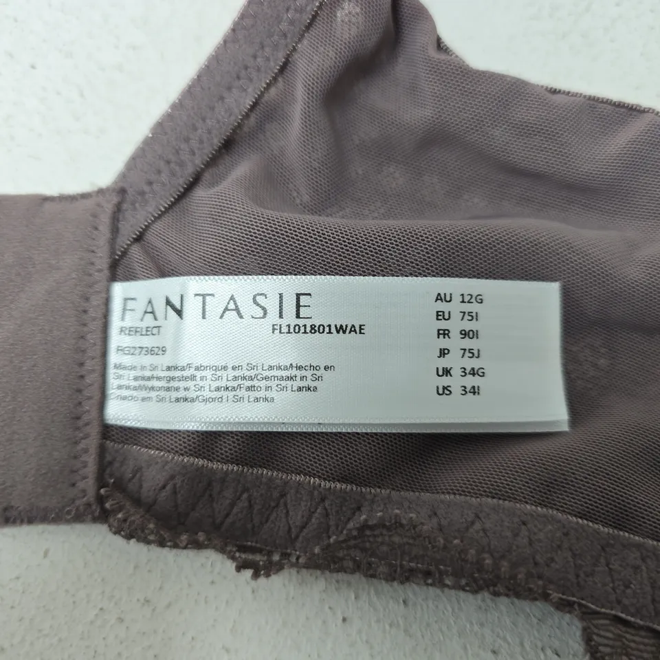 FANTASIE SIDE SUPPORT BRA – UK 34G – BROWN