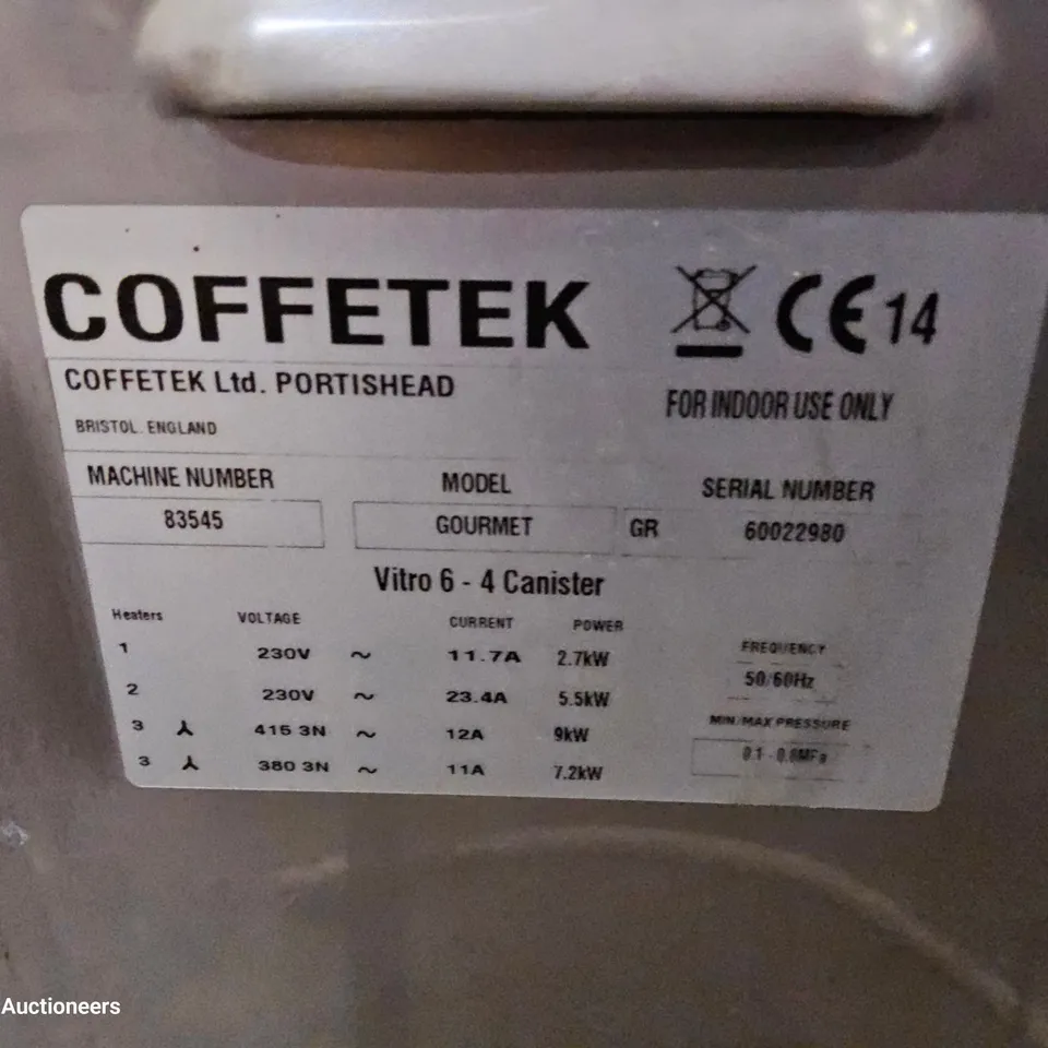 COFFETEK VITRO 6 GOURMET COFFEE MACHINE