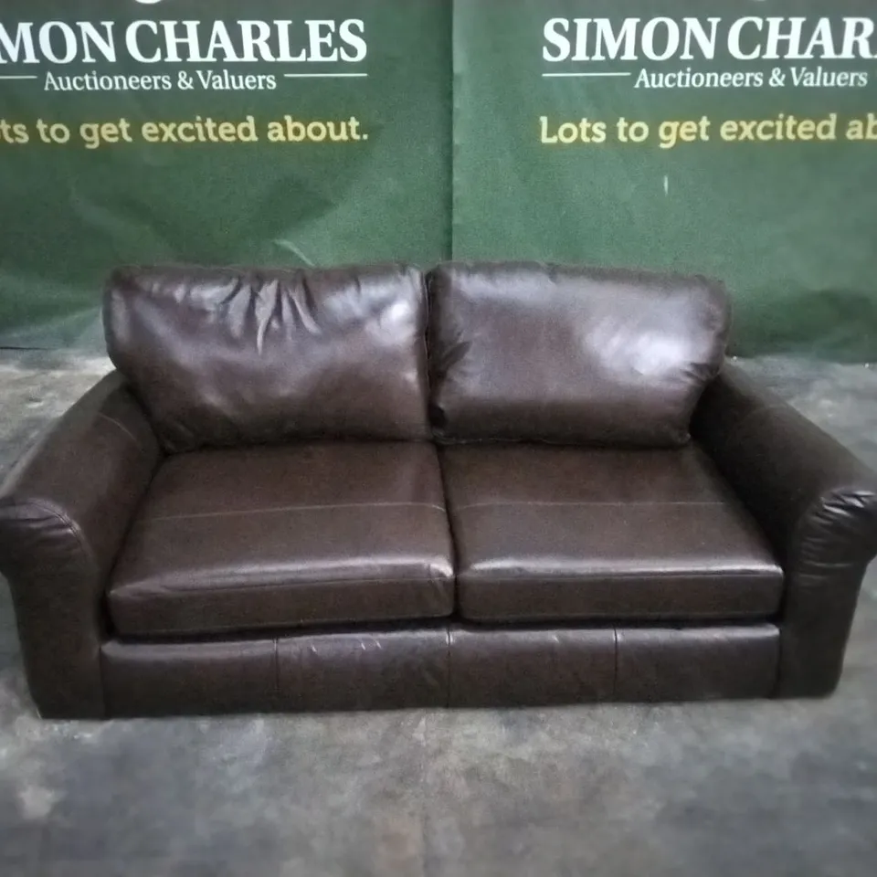 QUALITY DESIGNER ROSEN SOFÁ IBIZA CHOCOLATE BROWN LEATHER TWO-SEATER SOFA