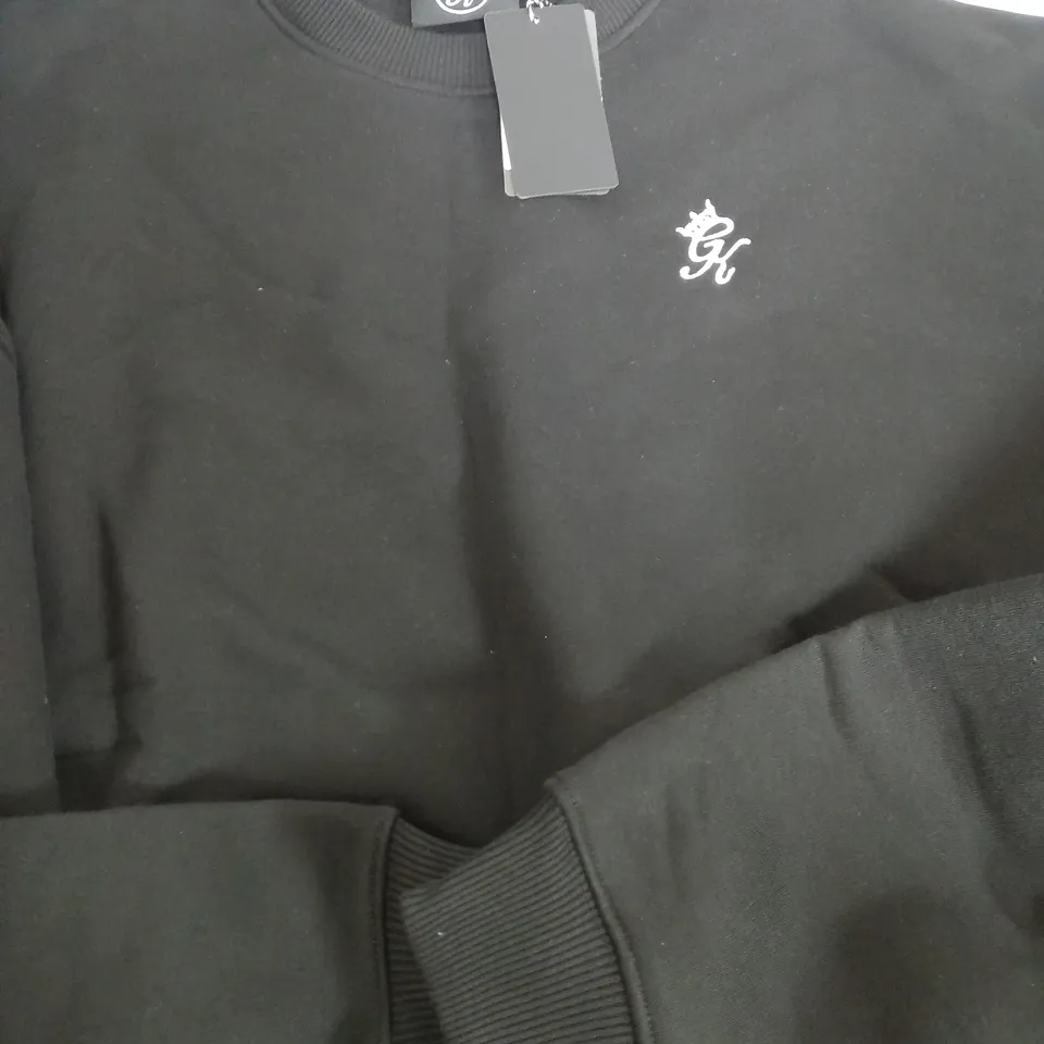 GYM KING CORE CREW JUMPER IN BLACK - SIZE 14