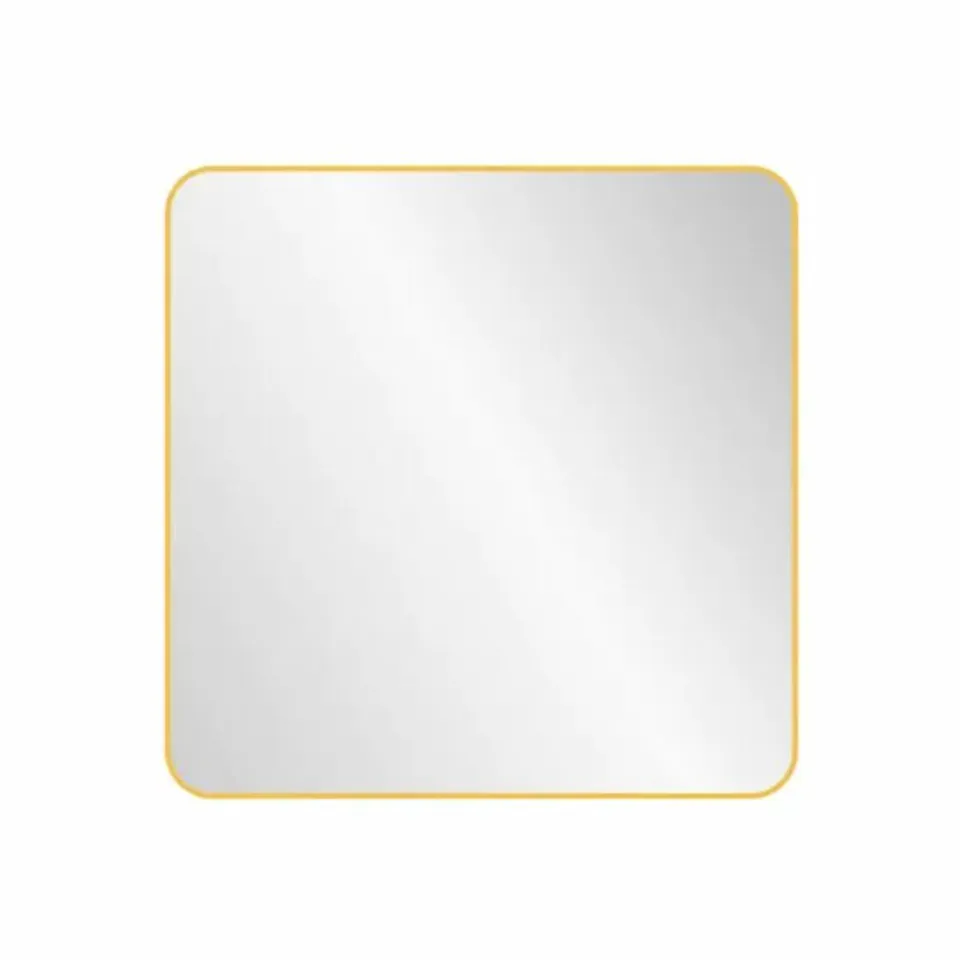 BOXED NIELSEN RIENZA METAL SQUARE WALL MIRROR LARGE, GOLD, 80cm (1 BOX)