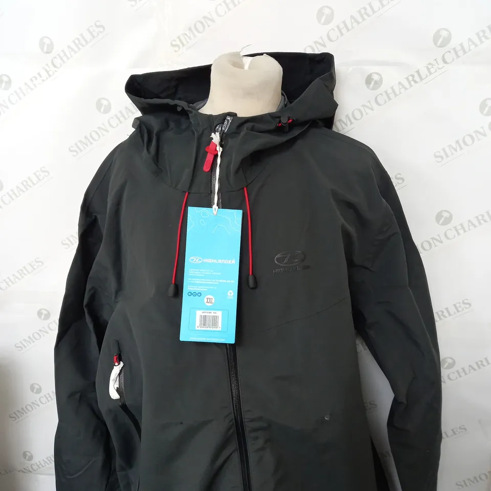 HIGHLANDER ZIPPED WATERPROOF JACKET SIZE XXL