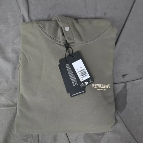 REPRESENT OWNER'S CLUB HOODY IN OLIVE SIZE SMALL