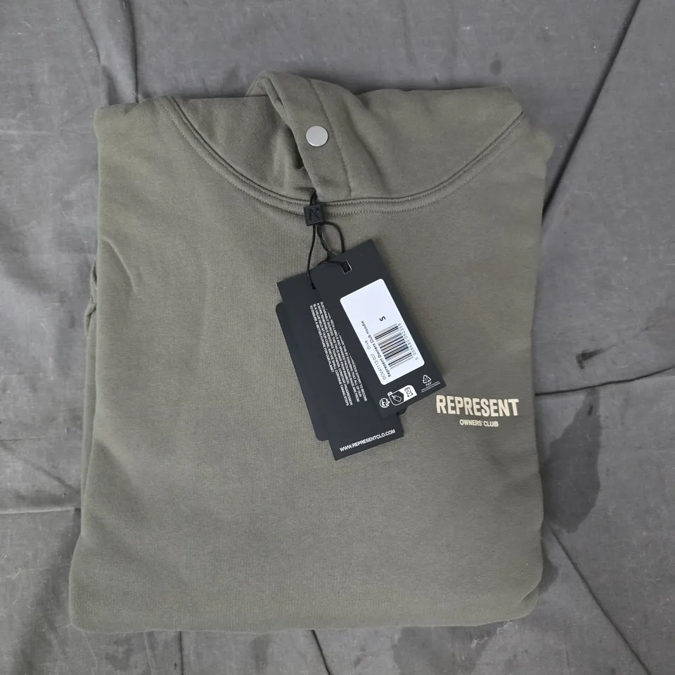 REPRESENT OWNER'S CLUB HOODY IN OLIVE SIZE SMALL