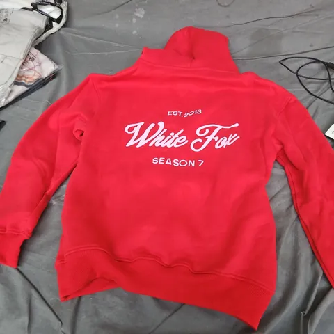 WHITE FOX HOODIE – RED, SEASON 7 PRINT (EST. 2013)