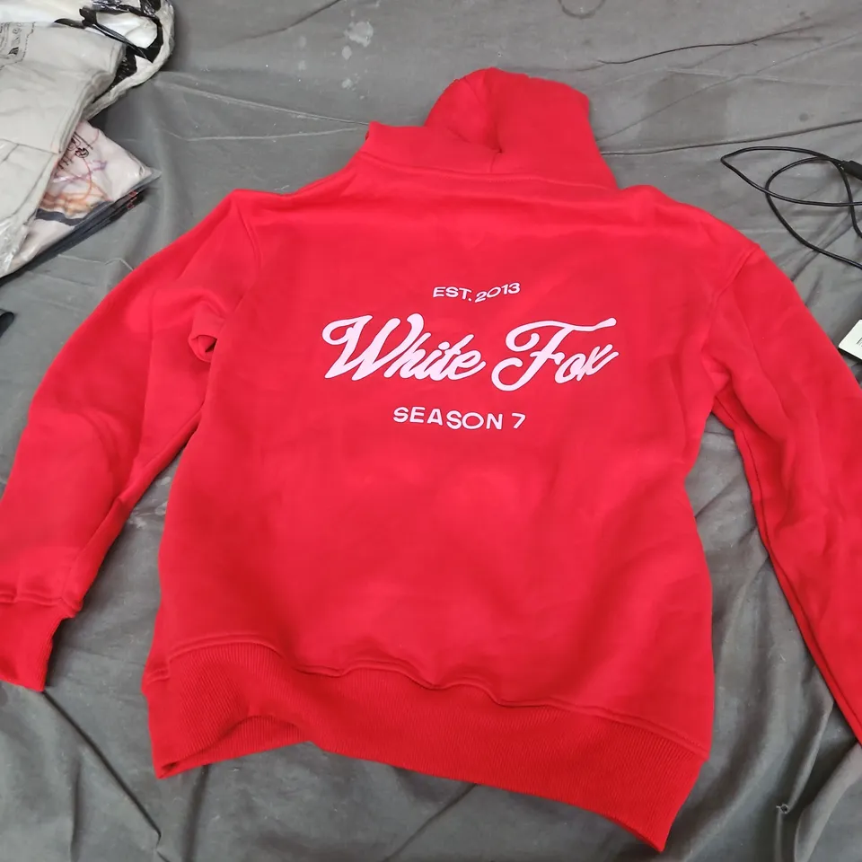 WHITE FOX HOODIE – RED, SEASON 7 PRINT (EST. 2013)