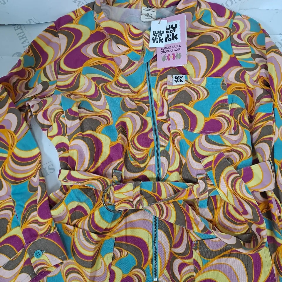 LUCY AND YAK MAGGIE COTTON JUMPSUIT - 16