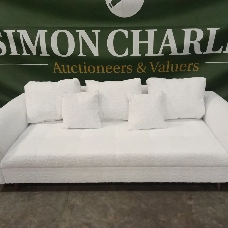 RUNE 3 SEATER FABRIC SOFA - NATURAL RRP £799