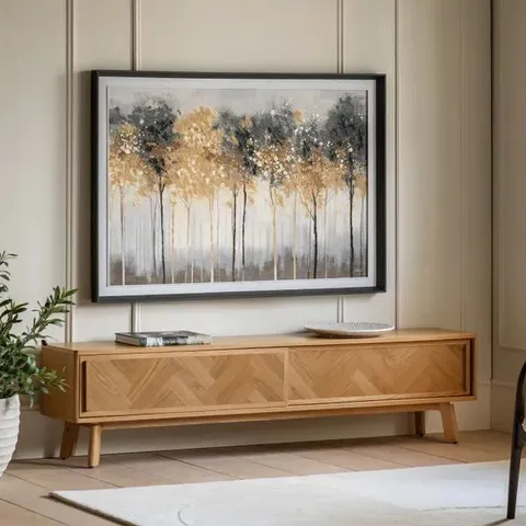 BOXED HANLEY PARQUET WIDE TV UNIT