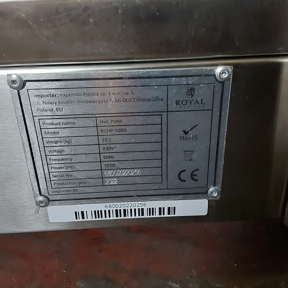 ROYAL CATERING COMMERCIAL HOT PLATE