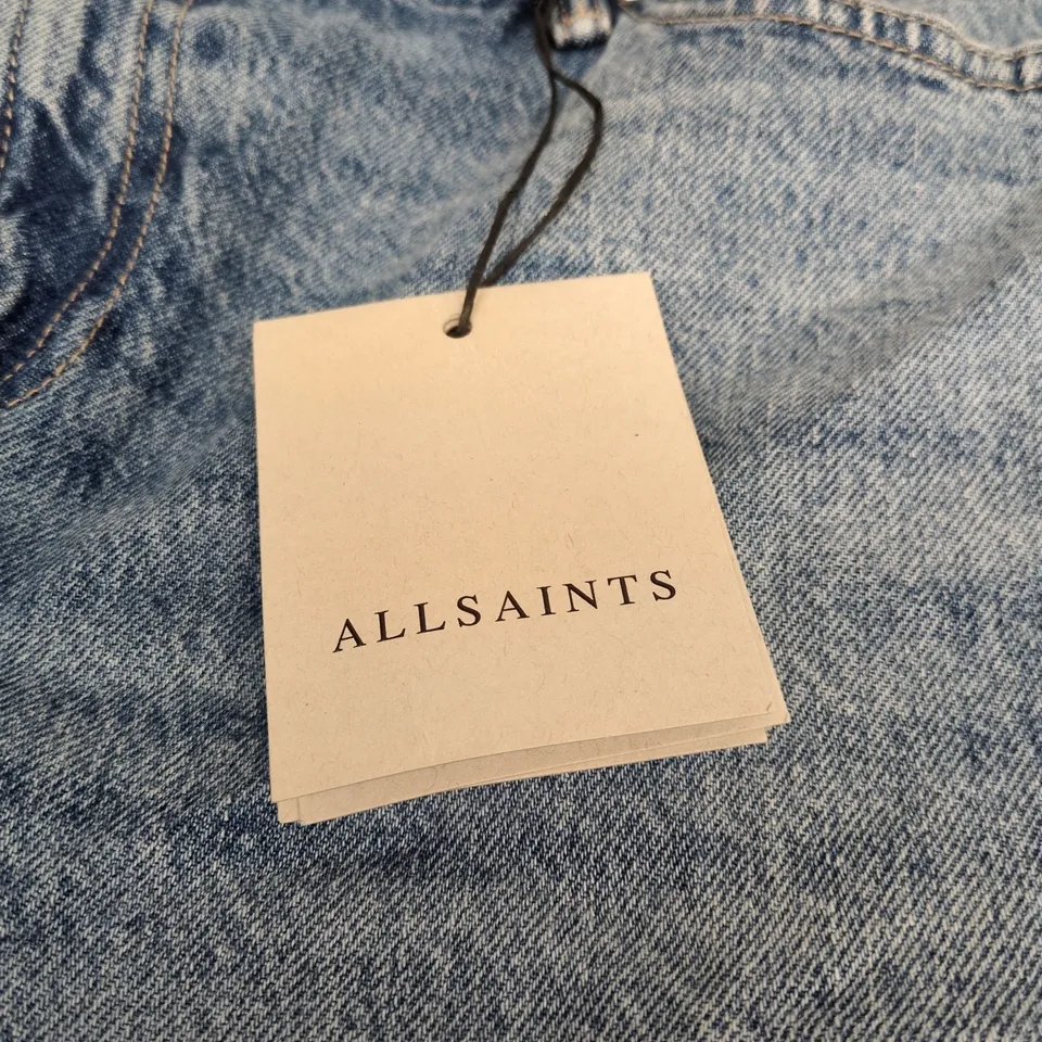 ALL SAINTS AKI CROSSOVER LIGHT INDIGO JEANS SIZE 28 WITH TAGS