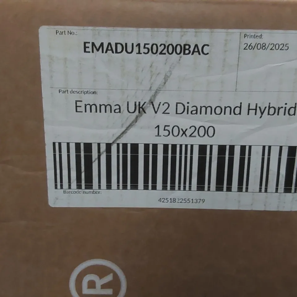 BRAND NEW BOXED EMMA UK V2 DIAMOND HYBRID 150 x 200CM KING SIZE 